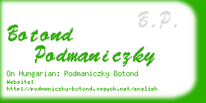 botond podmaniczky business card